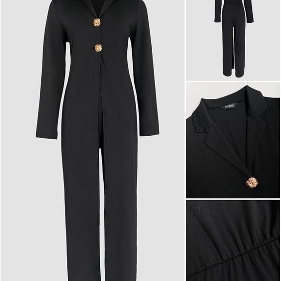 Elegant Black Women's Jumpsuit - Picture 3 of 16
